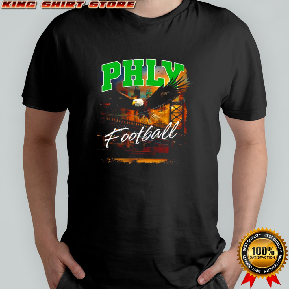 PHLY Philadelphia Eagle Football Skyline City shirt