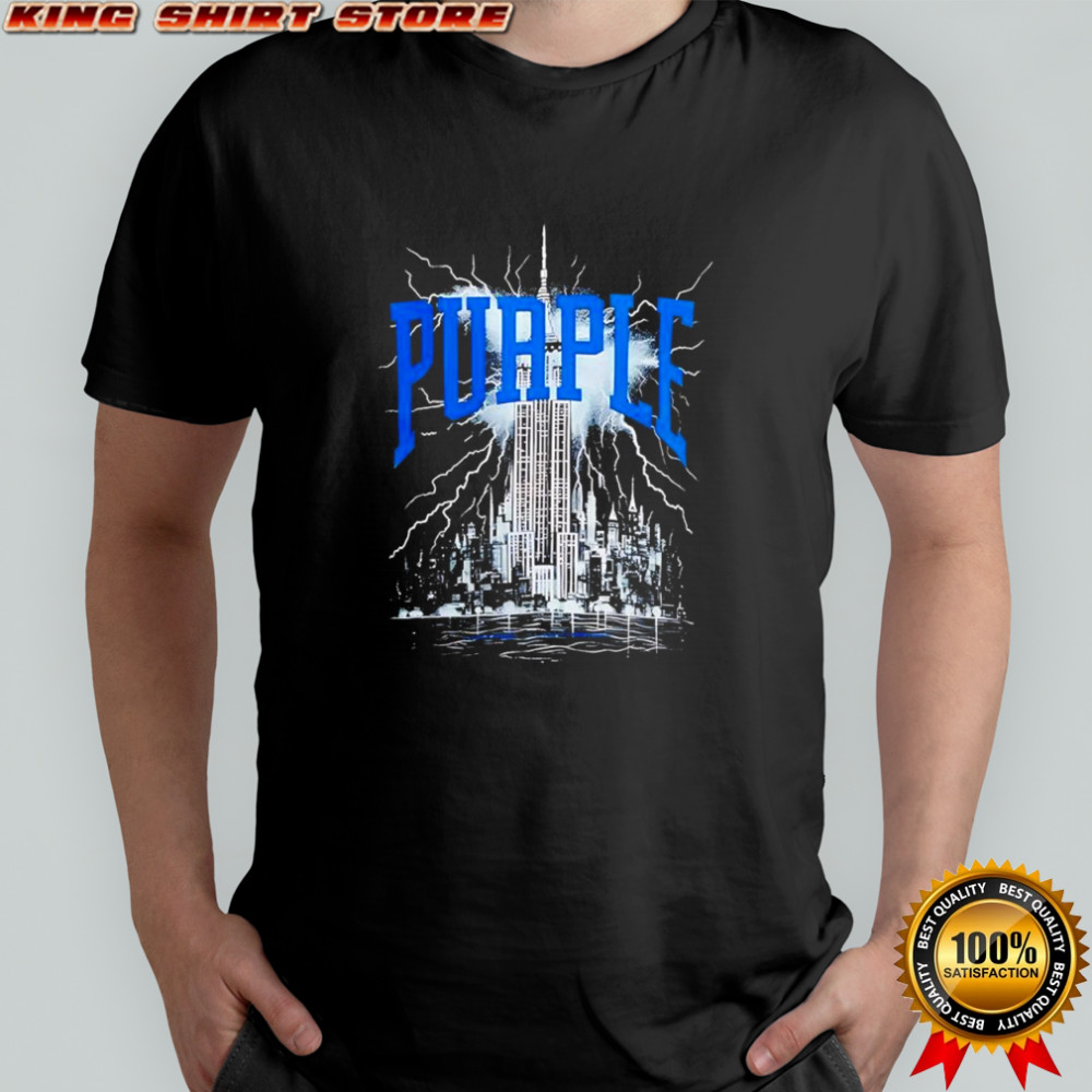 Purple City Skyline lighting shirt
