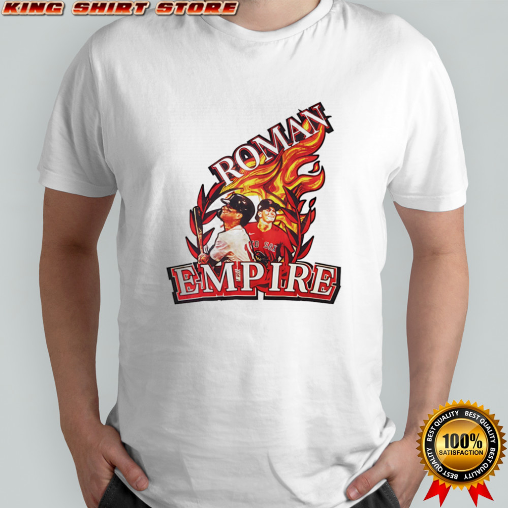 Roman Empire fire graphic shirt
