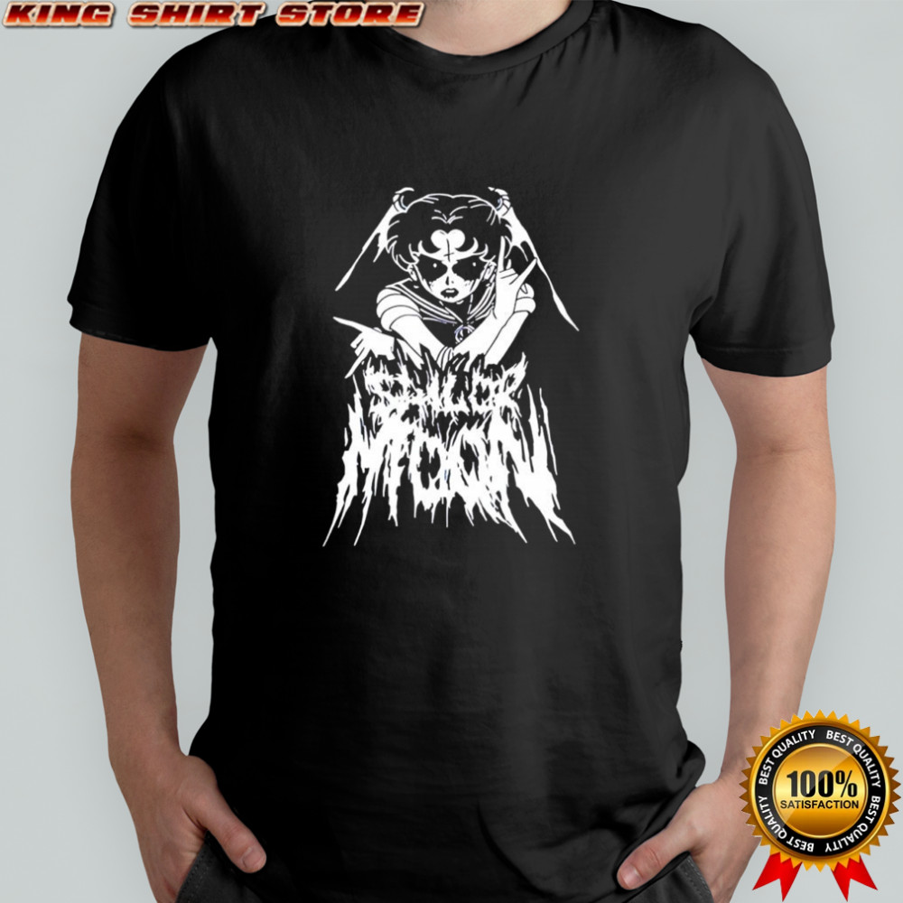 Sailor Moon black metal parody horror anime character shirt