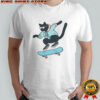 Skateboarding Black Cat T-Shirt