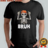 Skeleton Rock On Bruh Halloween For Men Boy Kids Funny shirt