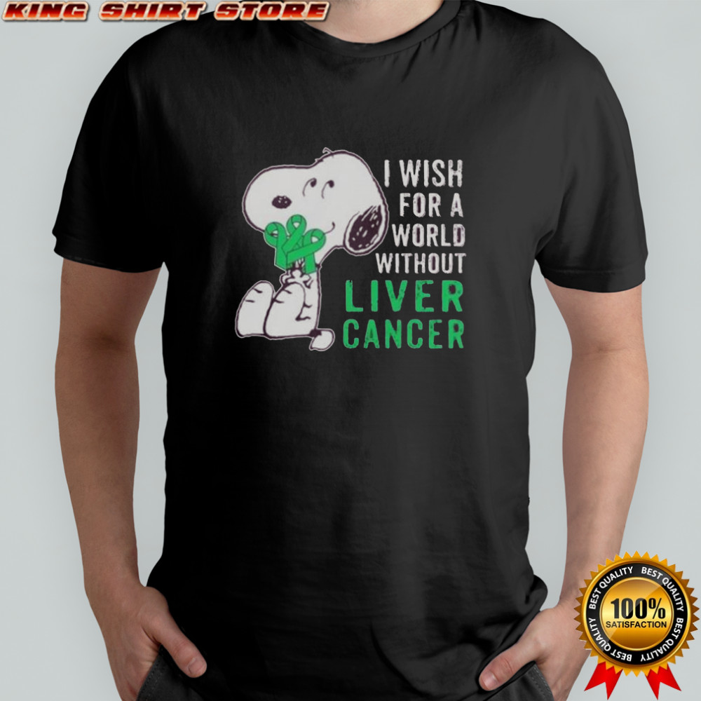 Snoopy I Wish For A World Without Liver Cancer T-Shirt