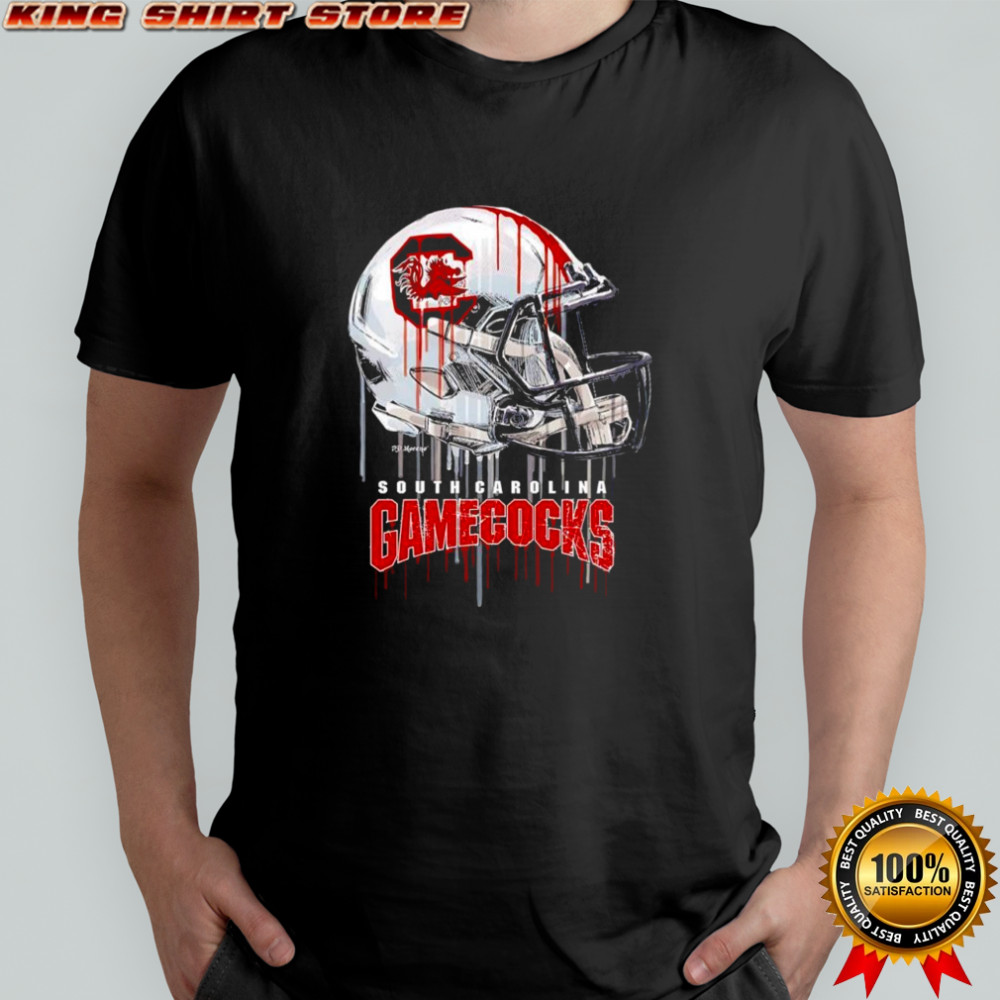 South Carolina gamecocks dripping football helmet shirt
