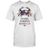 Stars Stripes and Shells crab shirt
