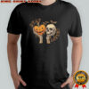 Stay creepy skull and heart pumpkin Halloween graphic shirt