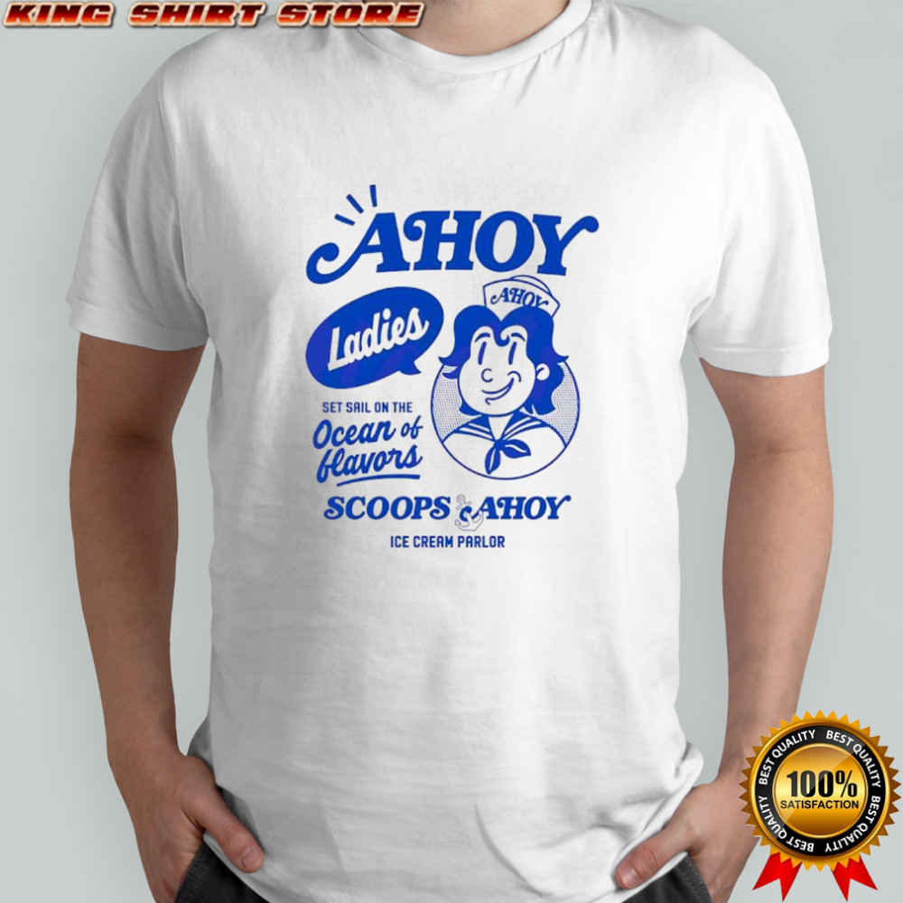 Stranger Things ladies Scoops Ahoy ice cream Parlor shirt