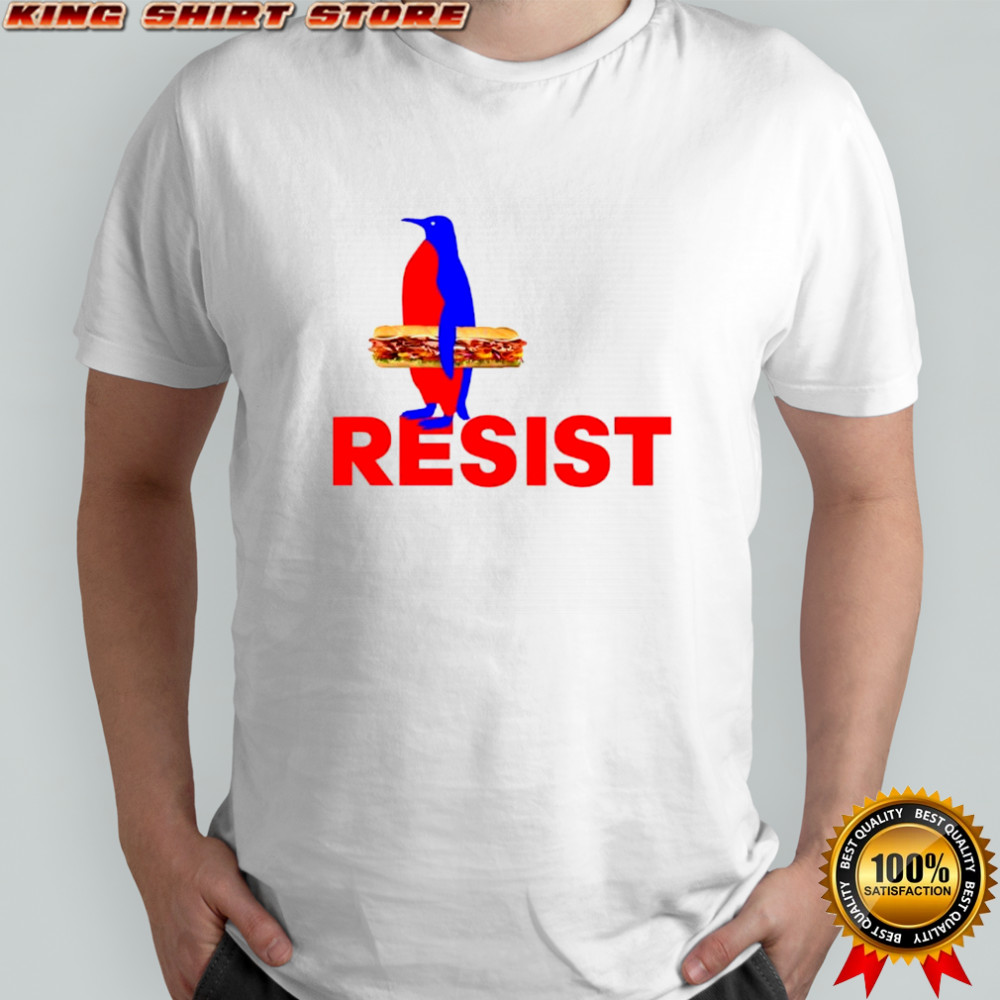 Subsandwich Resist Penguins shirt