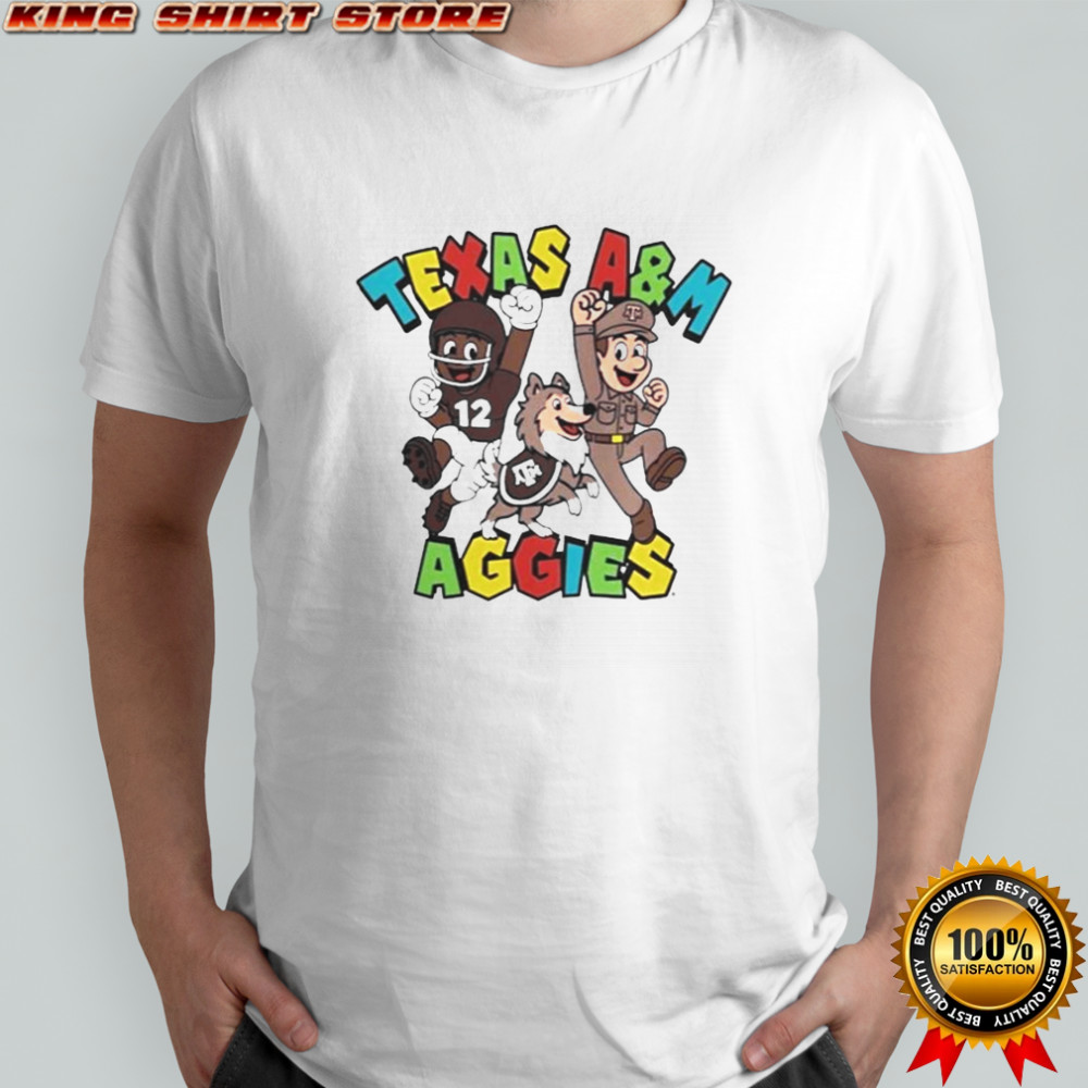 Texas A&M Aggies Character Trio Super Mario T-Shirt