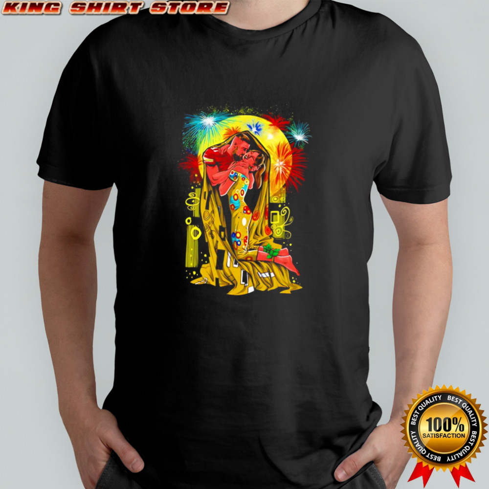 The bowl kiss Taylor Travis Kelce graphic shirt