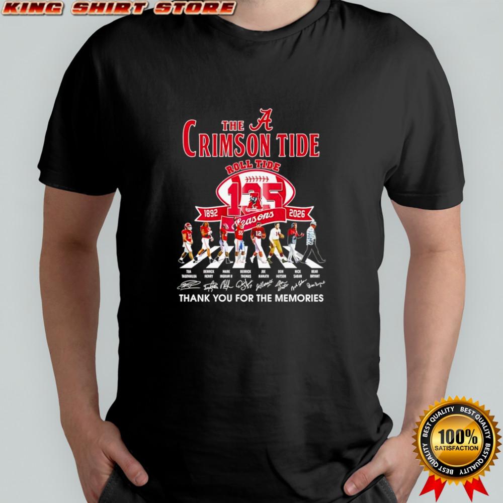 The Crimson Tide Roll Tide 1892 2026 thank you for the memories shirt