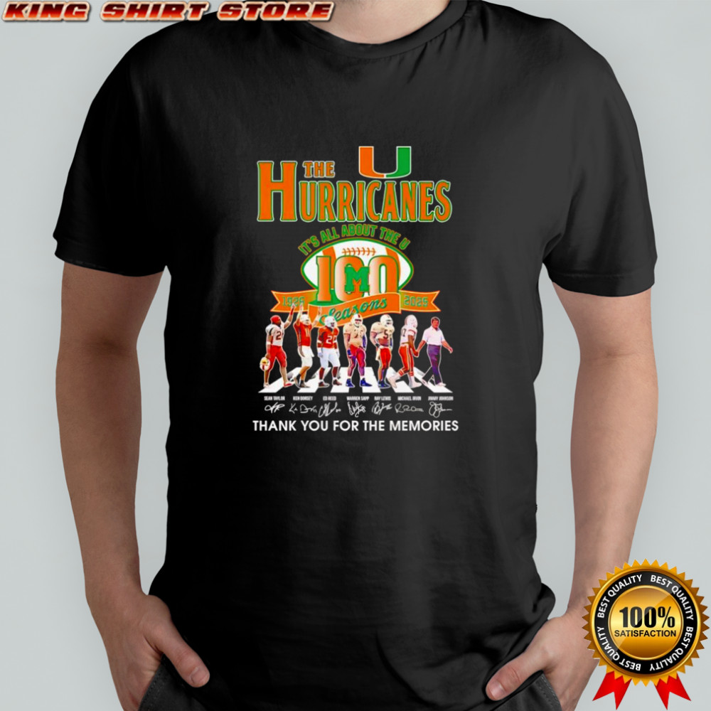 The Hurricanes it’s all about the U 1926 2025 thank you for the memories shirt