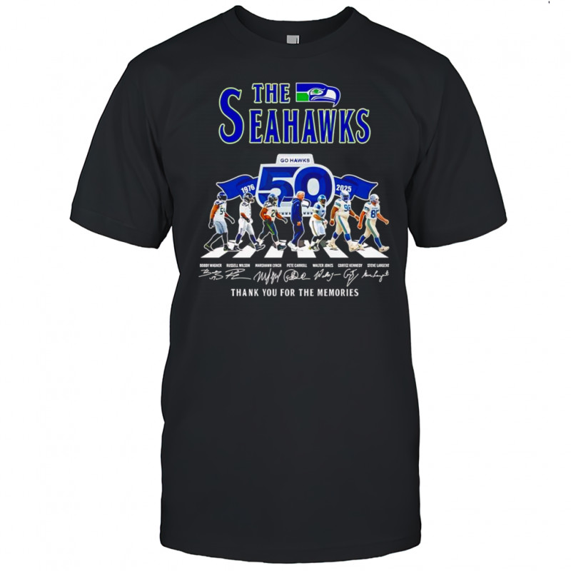 The Seahawks 1976 2025 Abbey Road thank you for the memories shirt