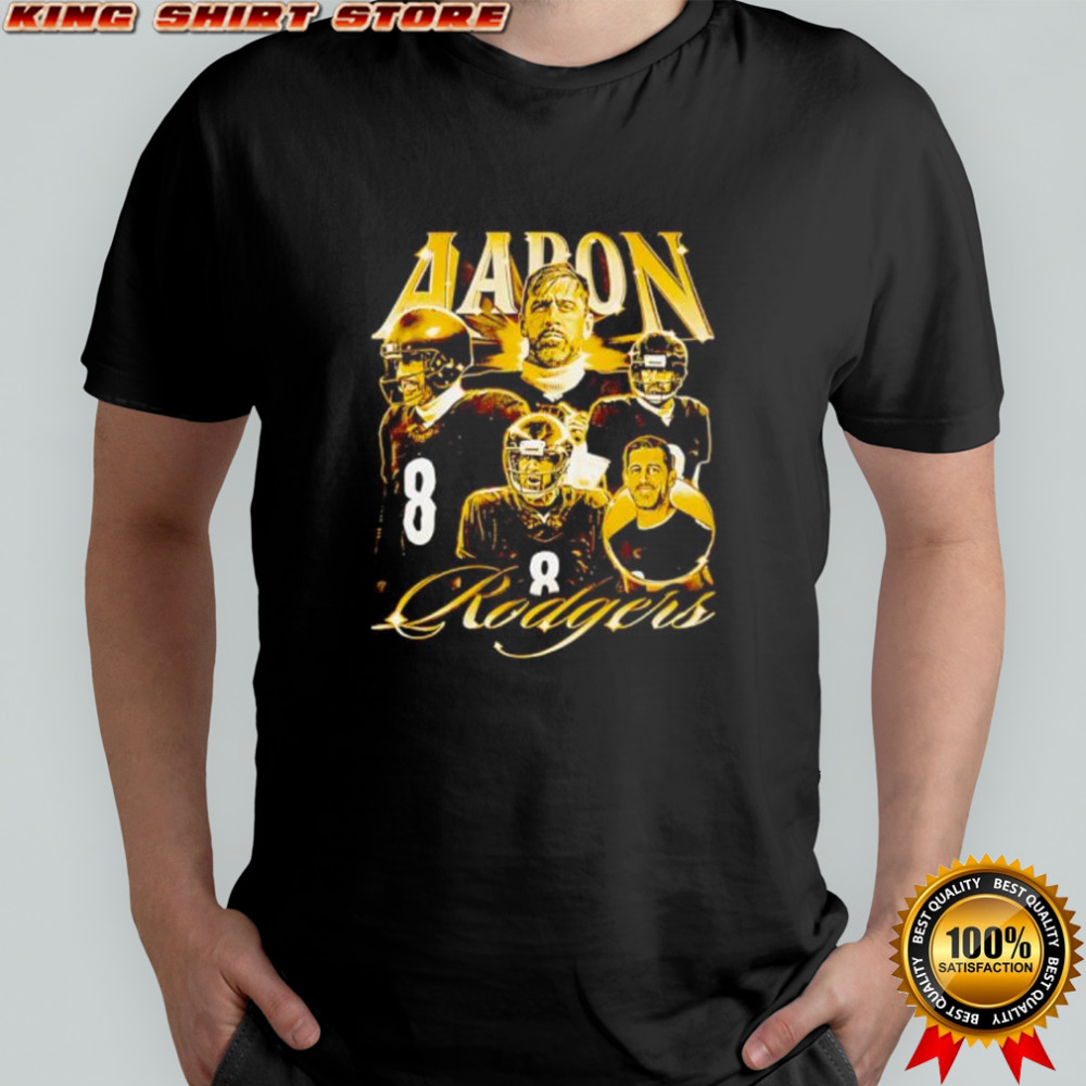 Aaron Rodgers 8 vintage football player collage graphic shirt