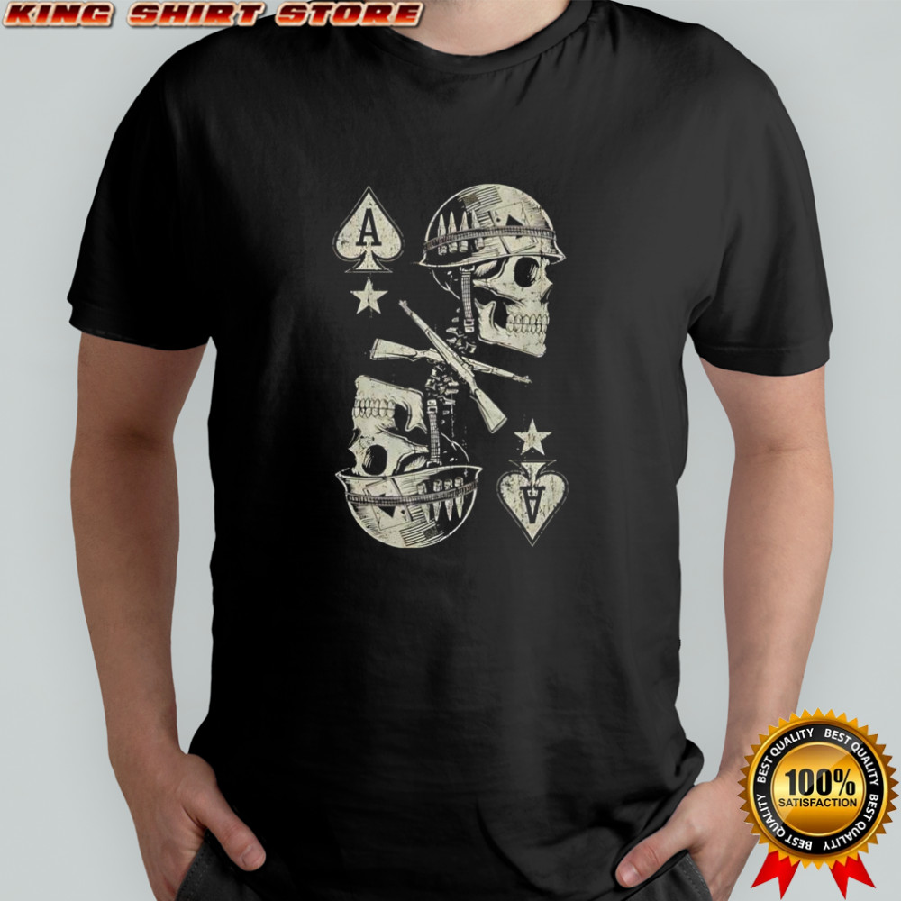 Ace of Spades skull card shirt