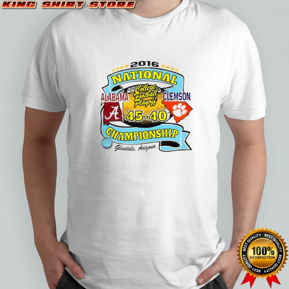 Alabama vs Clemson National Championship game 2016 college football playoff shirt