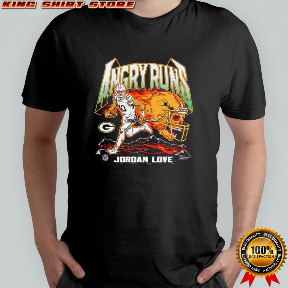 Angry Runs 2025 Green Bay Packers Jordan Love poster shirt