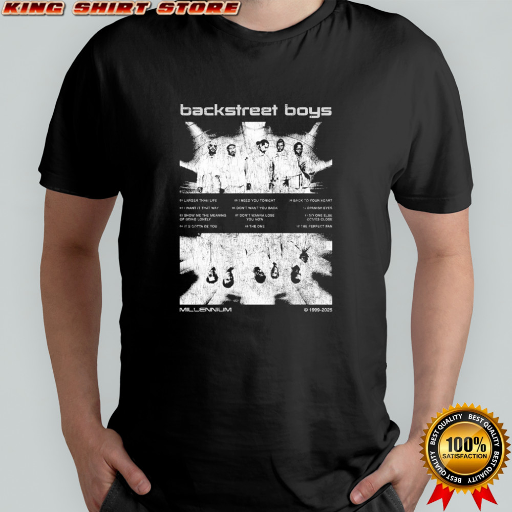 Backstreet Boys Mirrored Millennium 1999 2025 T-shirt