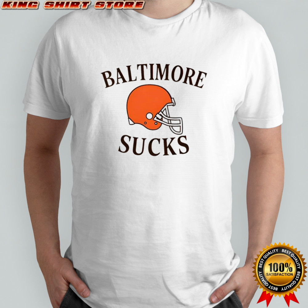 Baltimore Cleveland Sucks helmet shirt