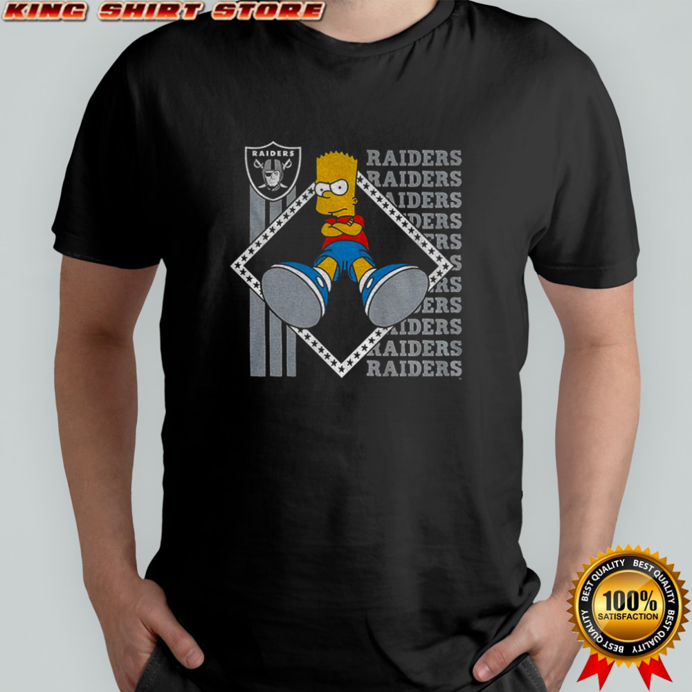Bart x Las Vegas Raiders Football NFL 2025 cartoon shirt