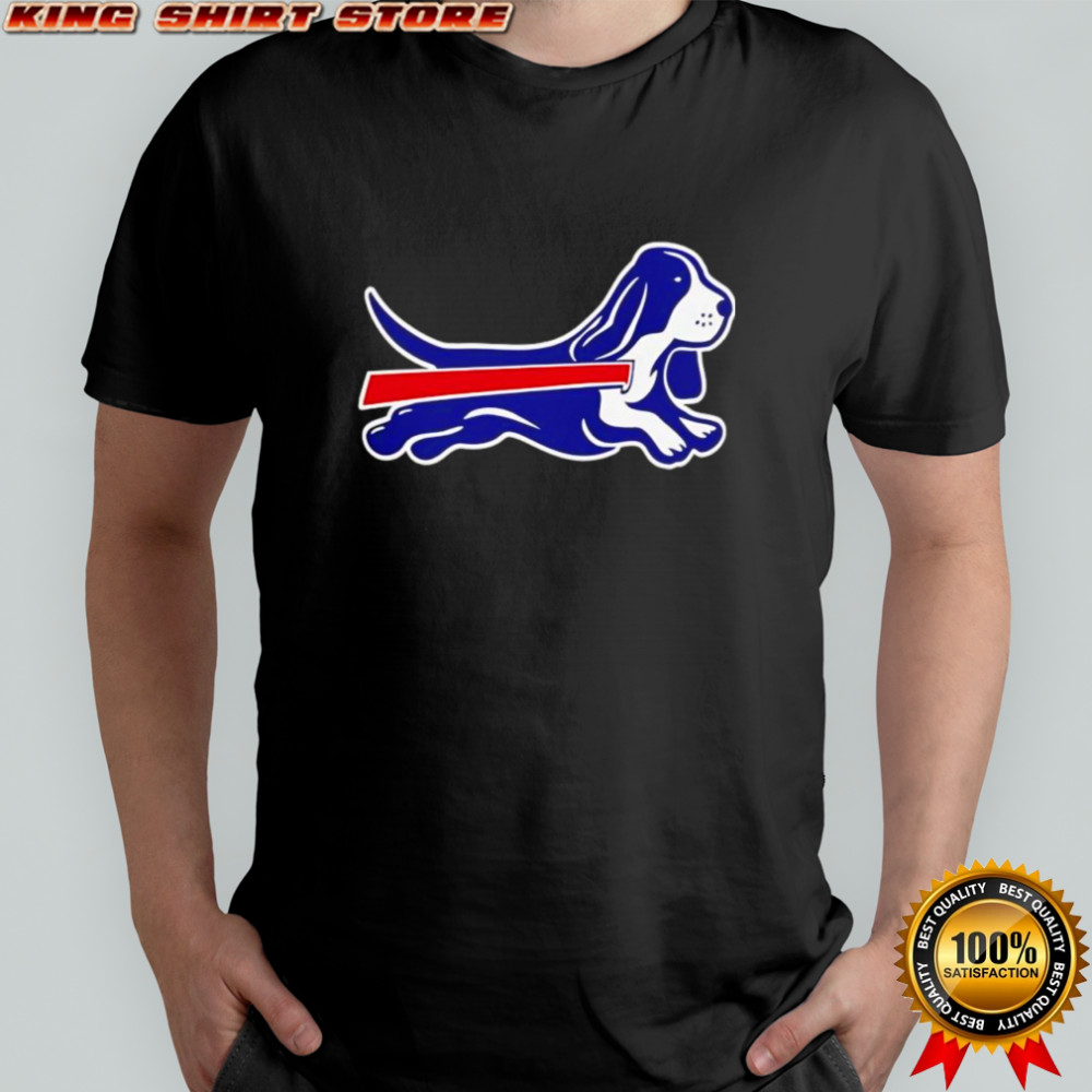 Bassett Hound Buffalo Bills football retro style shirt