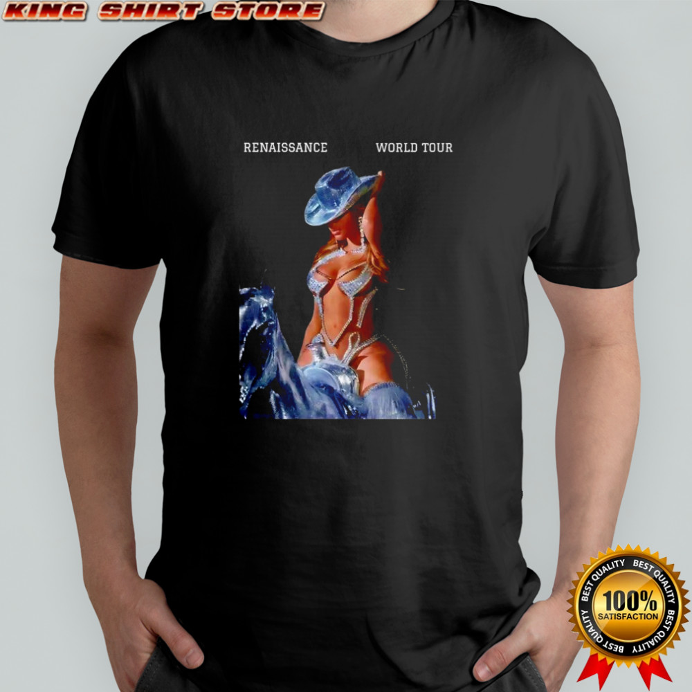 Beyonce The Renaissance world tour driving horse cowboy shirt