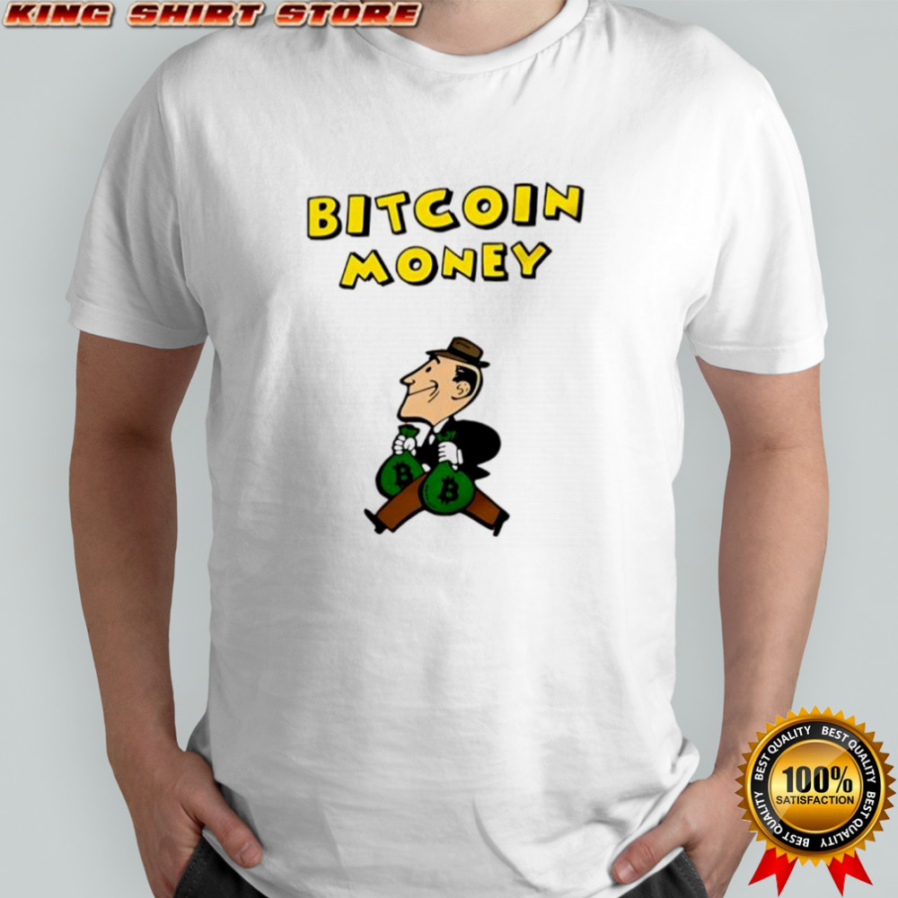 Bitcoin money office vintage funny graphic shirt