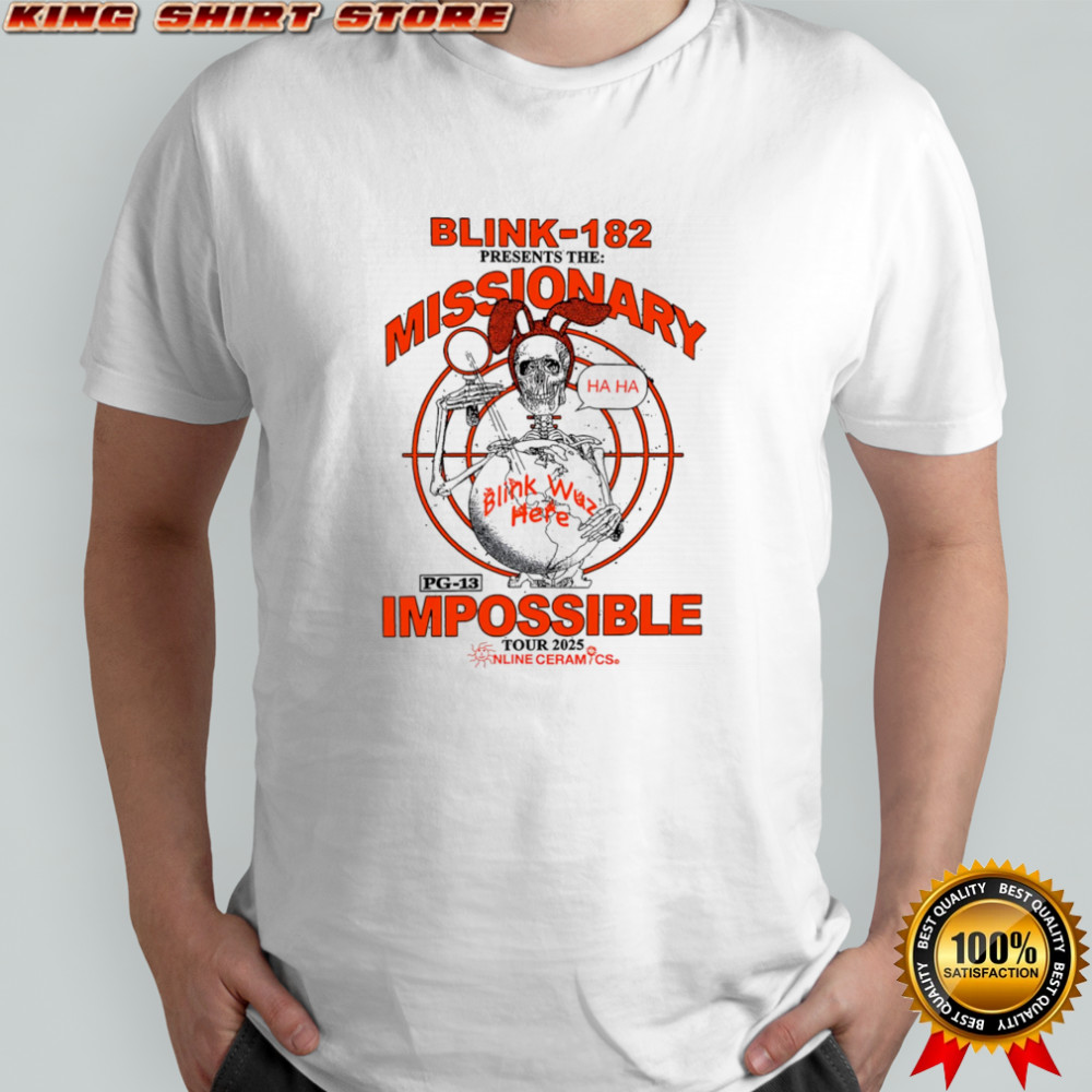 Blink-182 missionary impossible tour 2025 shirt