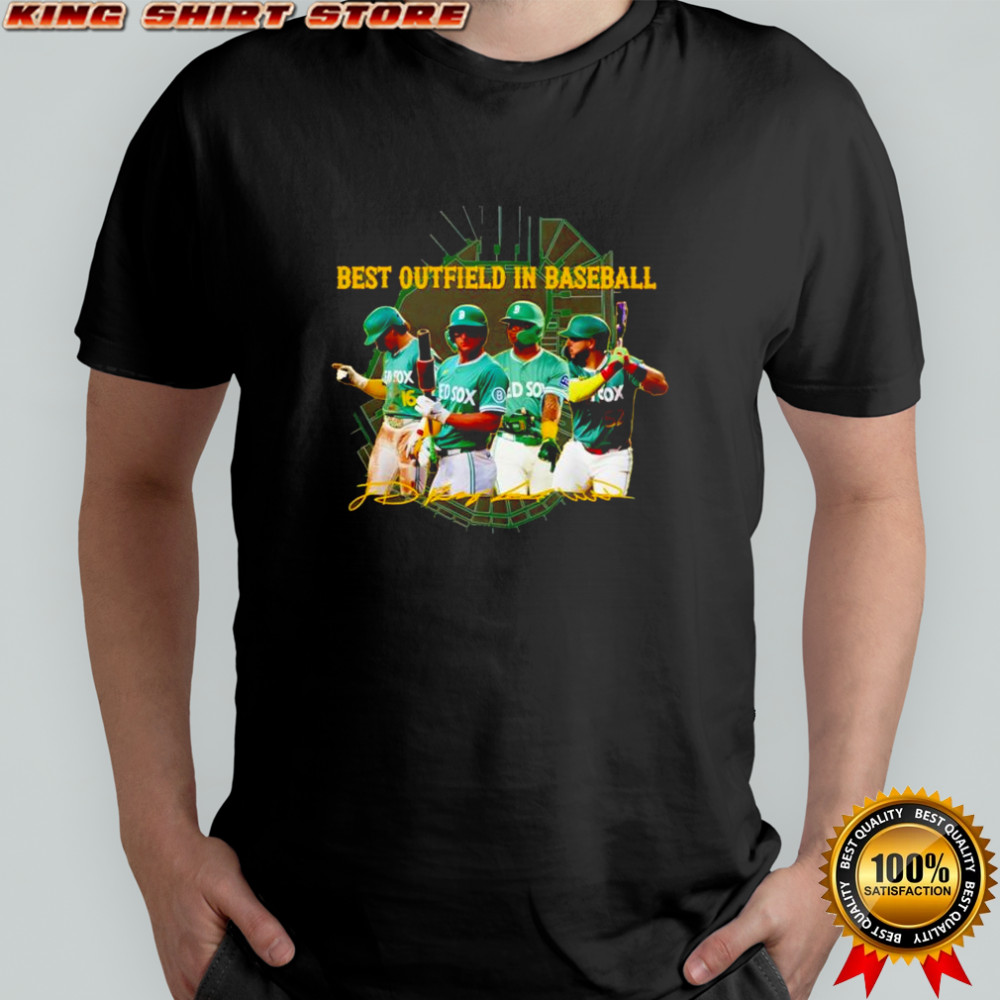 Boston Red Sox team best outfield in baseball signatures Fenway Greens City Connect uniforms shirt Boston Red Sox team best outfield in baseball signatures Fenway Greens City Connect uniforms shirt