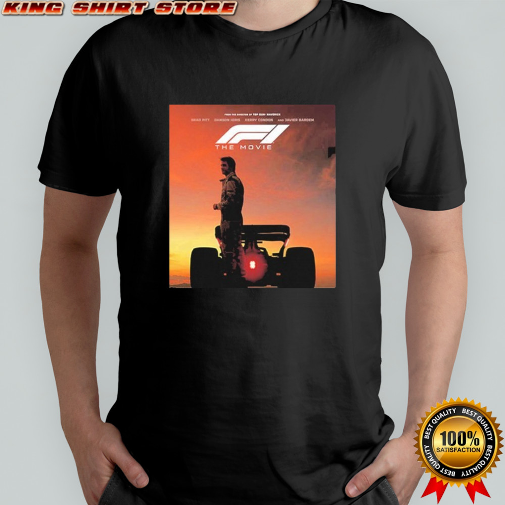 Brad Pitt F1 The Movie Starring Brad Pitt Only In Theaters June 27th 2025 T-shirt