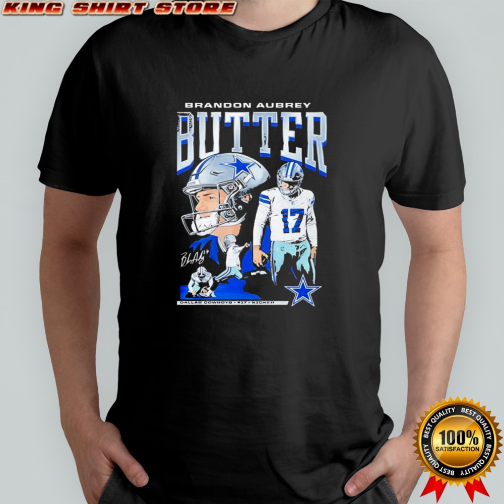 Brandon Aubrey Butter Dallas Cowboys graphic signature shirt