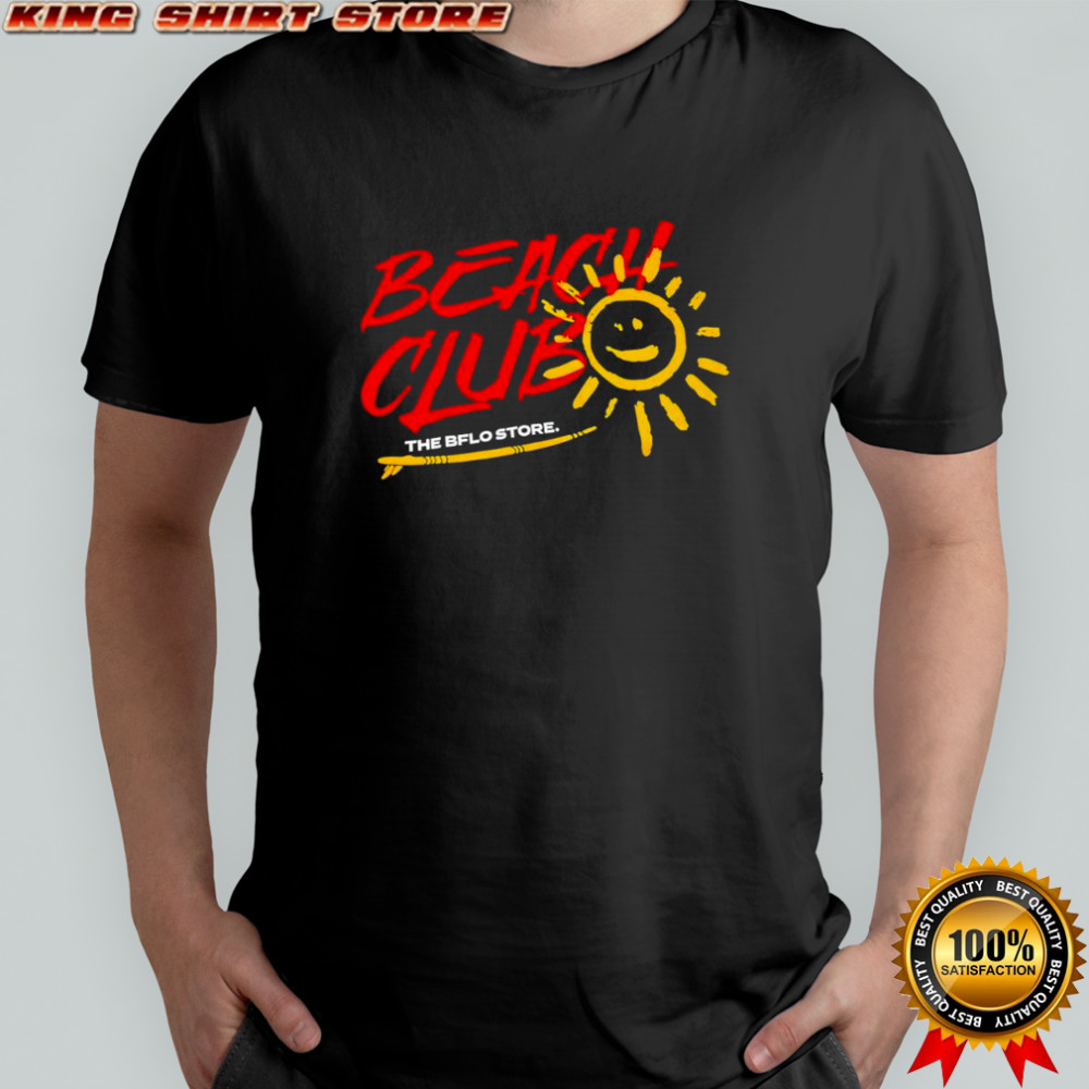 Buffalo Bills Beach Club smiling sun face shirt