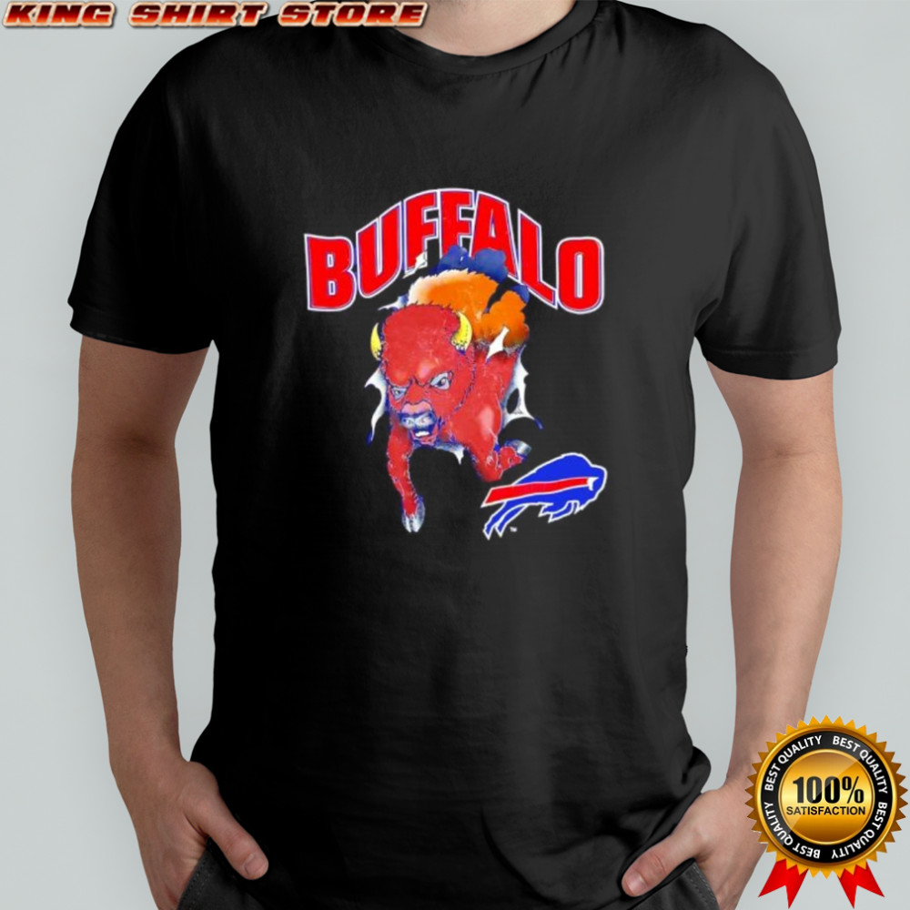 Buffalo Bills Mascot Charging Through Distressed Vintage shirt Buffalo Bills Mascot Charging Through Distressed Vintage shirt