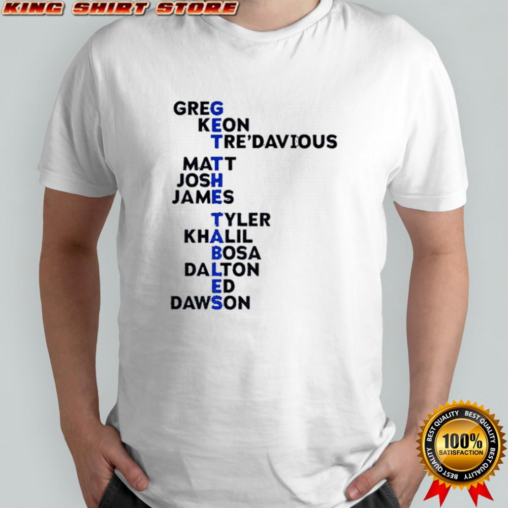 Buffalo Bills Players Get the Tables Names shirt