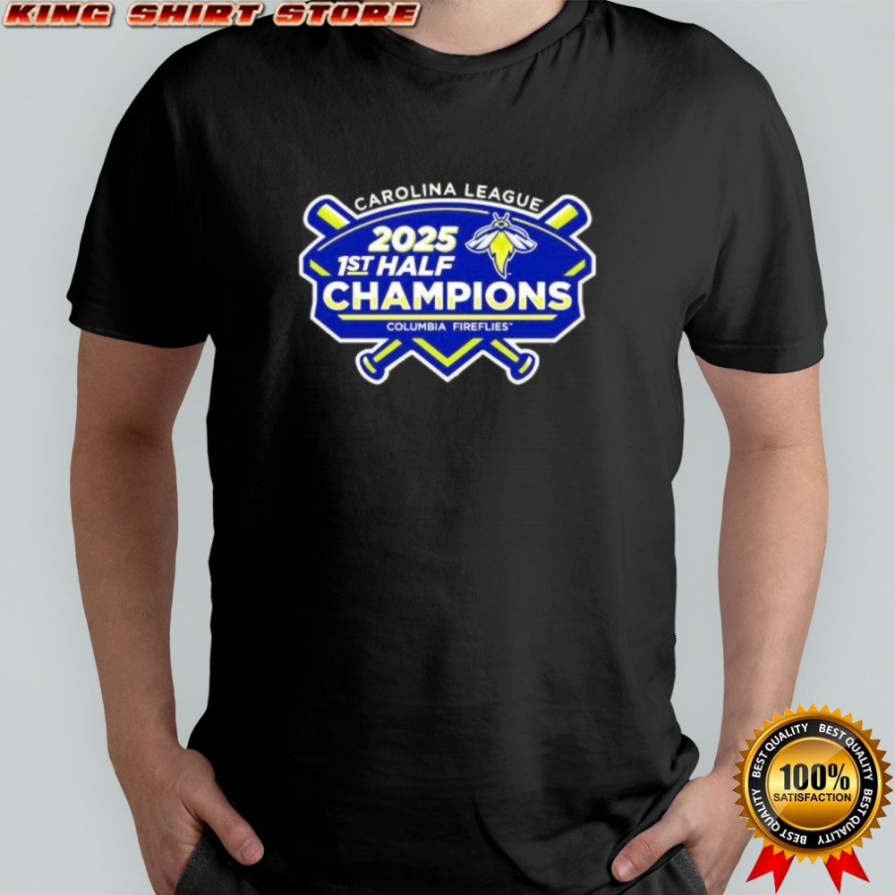 Carolina League 2025 1st Half Champions Columbia Fireflies Baseball Bats shirt