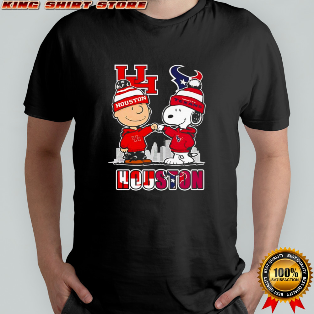 Charlie Brown and Snoopy Houston sports shirt
