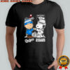 Charlie Brown and Snoopy x Los Angeles Dodgers and Oakland Raiders logo shirt