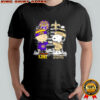 Charlie Brown and Snoopy x New Orleans Saints LSU Tigers logo shirt