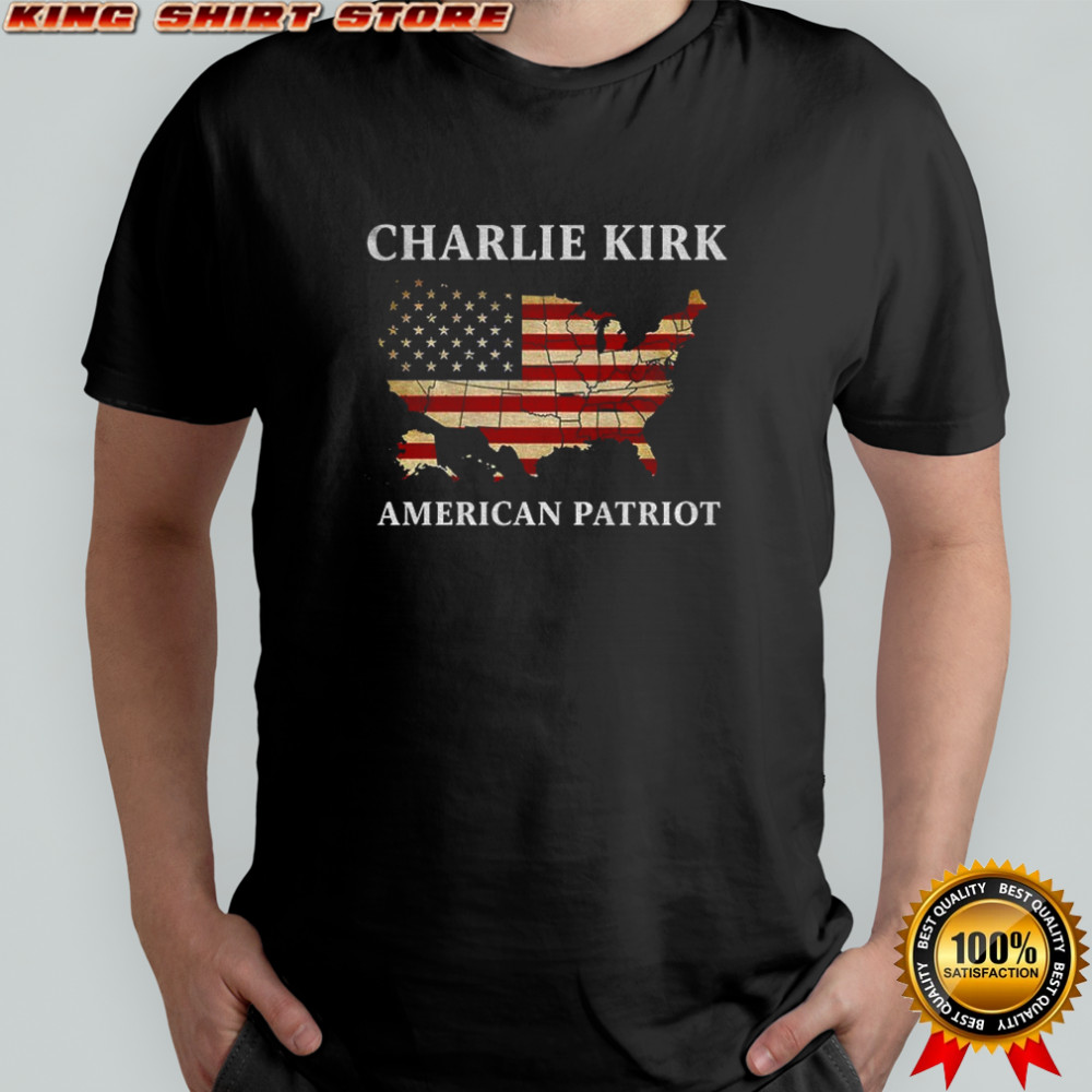 Charlie Kirk American patriot USA map 2025 politic shirt