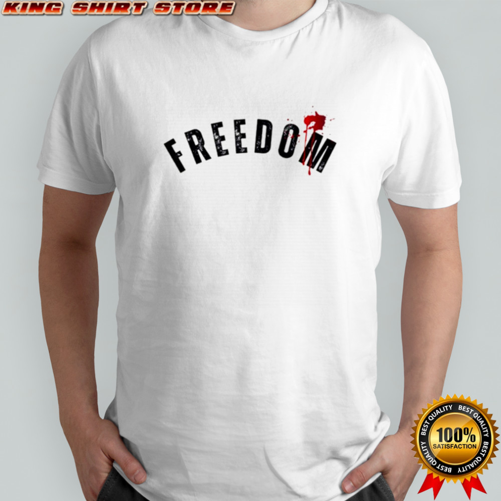 Charlie Kirk Freedom Assassination red blood shirt