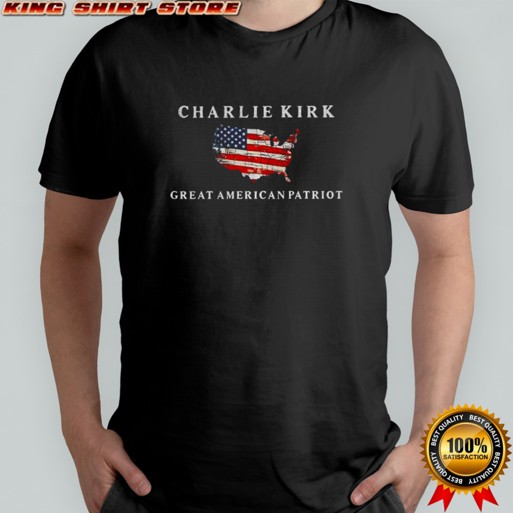Charlie Kirk Great American Patriot USA Map shirt