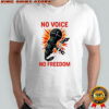 Charlie Kirk no voice no freedom shirt