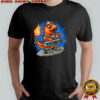 Charmander playing keyboard with heavy metal and fire shirt