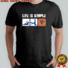 Chicago Bears NFL logo life is simple three pictograms human shirt