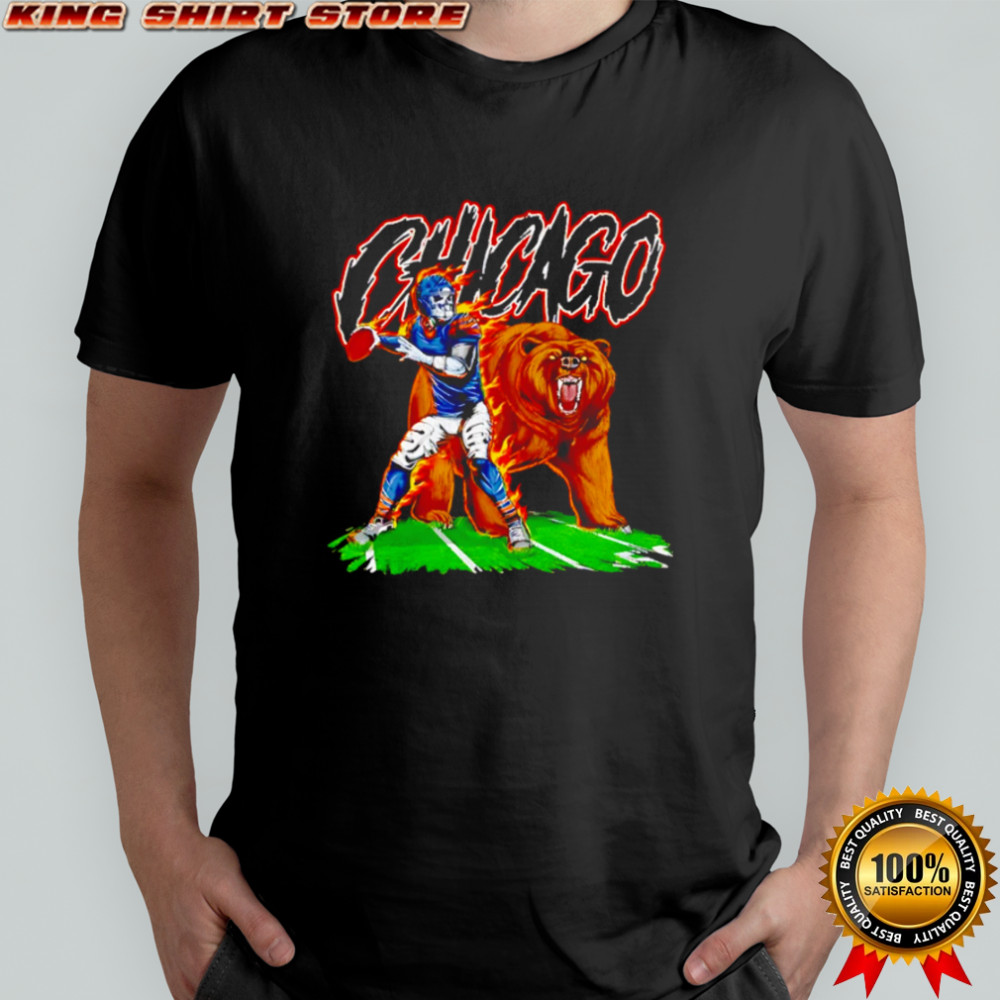 Chicago Bears Skeleton Football Player and Bear shirt