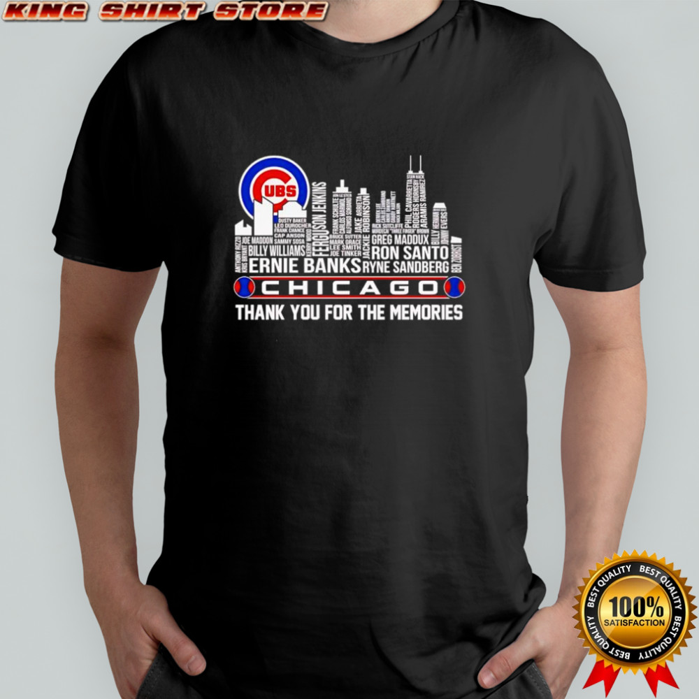 Chicago Cubs baseball thank you for the memories horizon player name shirt