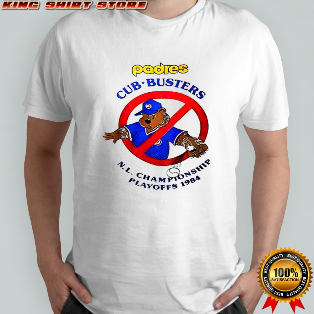 Chicago Cubs mascot padres Cub Busters NL Championship Playoffs 1984 shirt