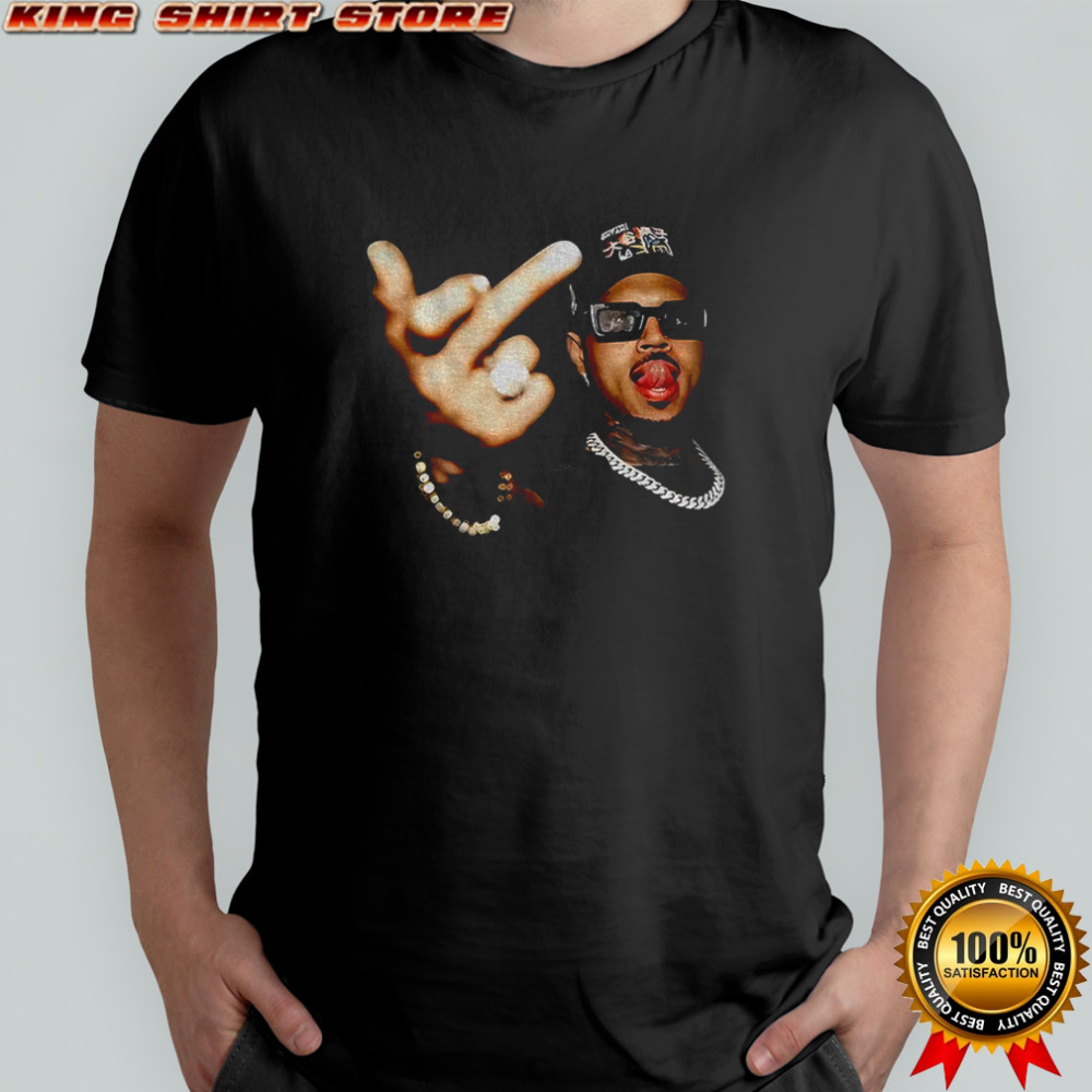 Chris Brown middle finger Breezy Bowl XX tour 2025 for fans shirt