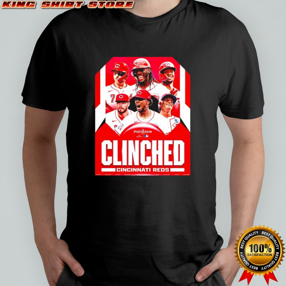 Cincinnati Reds baseball team clinched 2025 postseason poster shirt