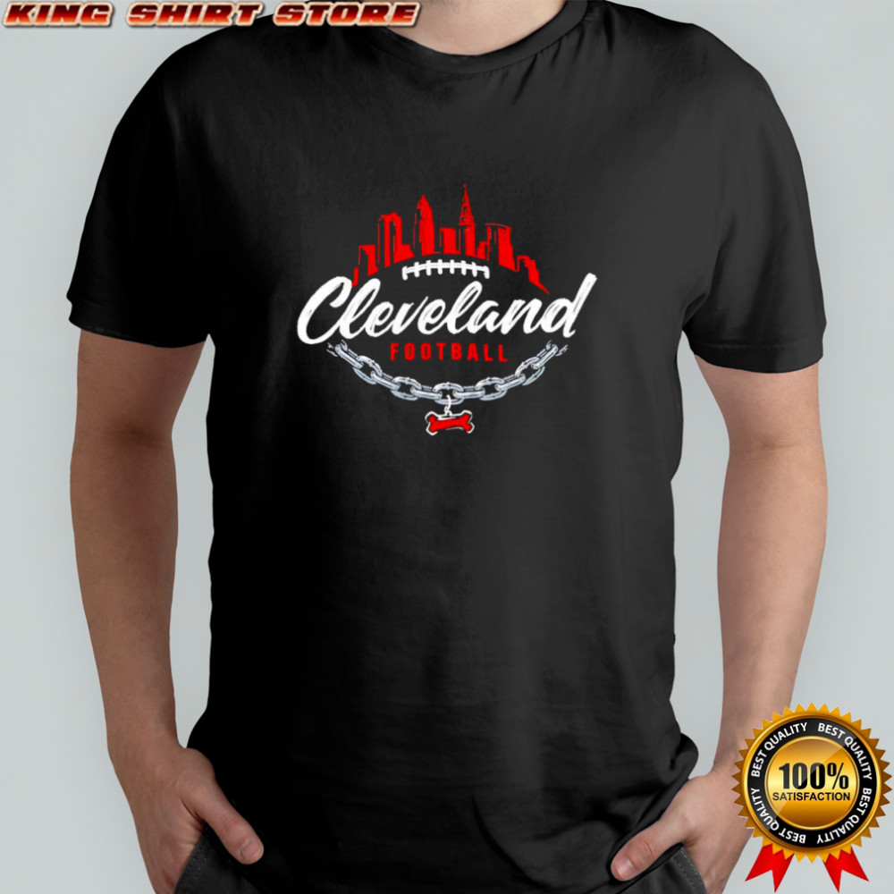 Cleveland football skyline chain shirt